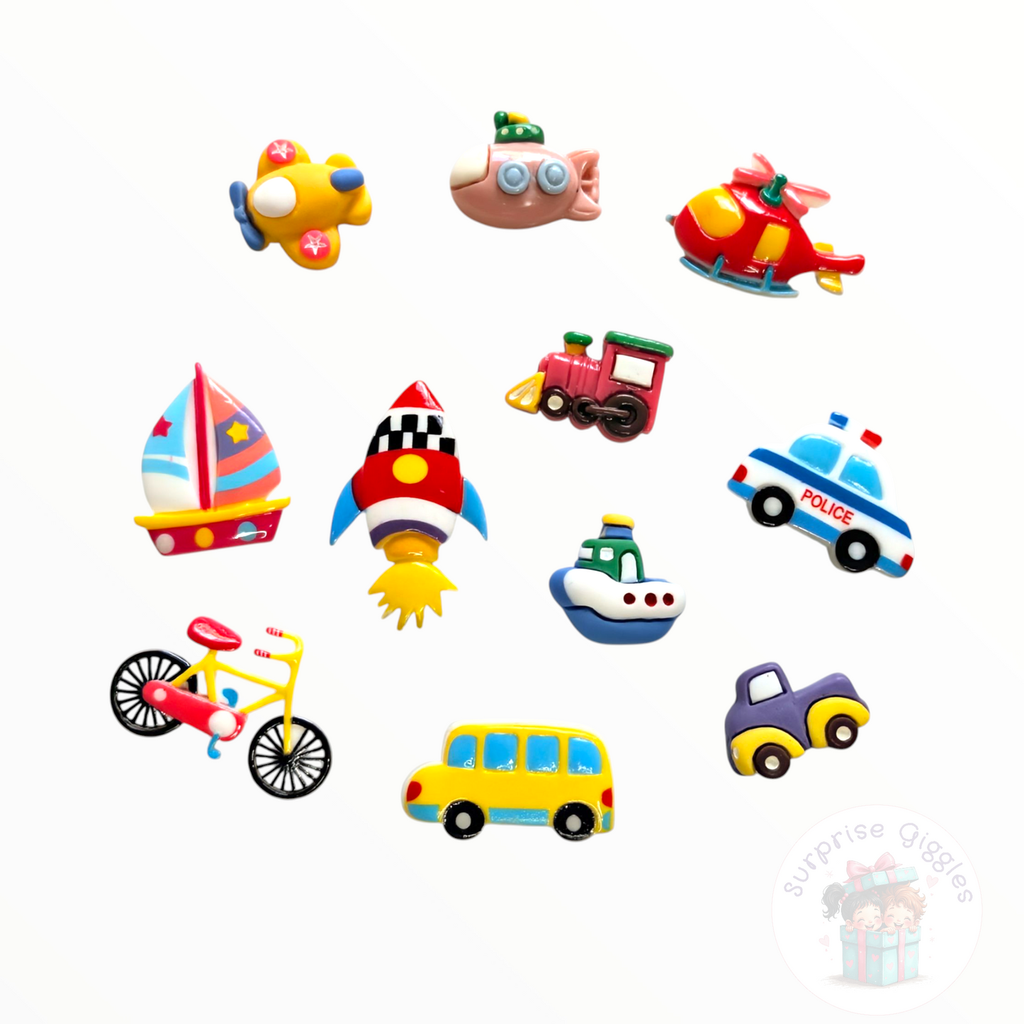 Vehicles Themed Resin charms